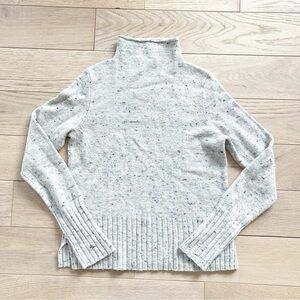 Madewell Cream and Gray Turtleneck Sweater